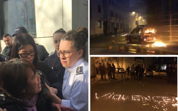 旅法中国公民被警察枪杀 华人悼念与警方起冲突